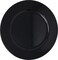 Metallic Foil Charger Plates - Set of 6 - Made of Thick Plastic - Black